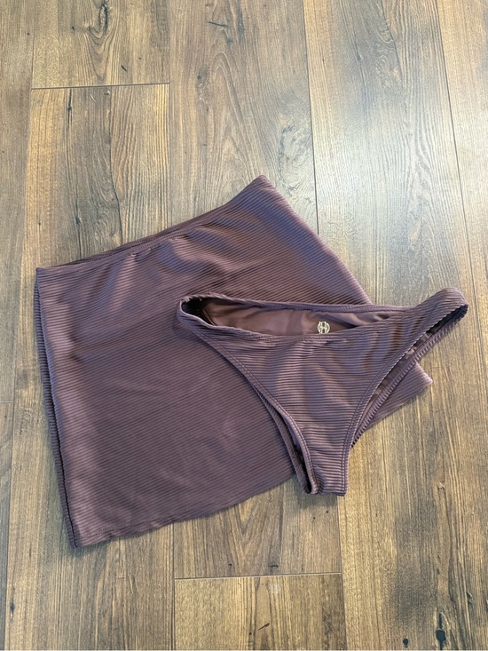 House of Harlow 1960 Other - House of Harlow 1960 Brown Ribbed Set W/ Bikini Bottom (M) & Cover Up Skirt (S)